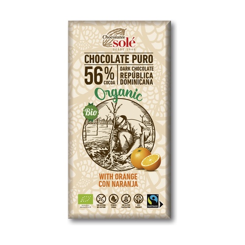 Xocolata Negre amb Taronja 100 gr ECO